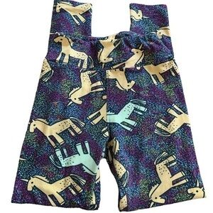 Women's Lularoe UNICORNS Buttery Yoga Band Soft Leggings One Size GUC #7674